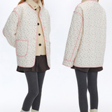 Contrast Color Quilted Cotton Jacket