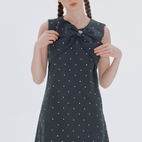 Main Ribbon Dot Dress