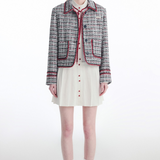 Short Square Pattern Retro Jacket