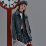 Lapel Plaid Wool Jacket