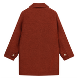 Lapel Overlap Wool Coat