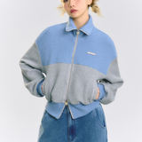 Bicolor Zipper Sweatshirt