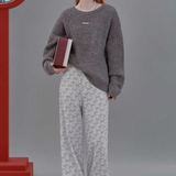 Rose Flower Pattern Casual Pants