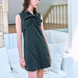 Main Ribbon Dot Dress