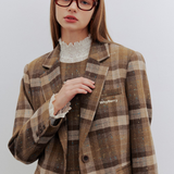 Plaid Spray Warm Jacket