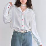 Lace Plaid Collar Shirt