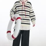 Contrast Color Stripe Sweater