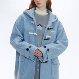 Hooded Duffle Wool Coat