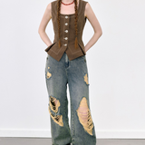 Stitch Design Brown Vest