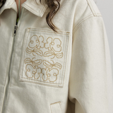 Flower Embroidery Denim Jacket