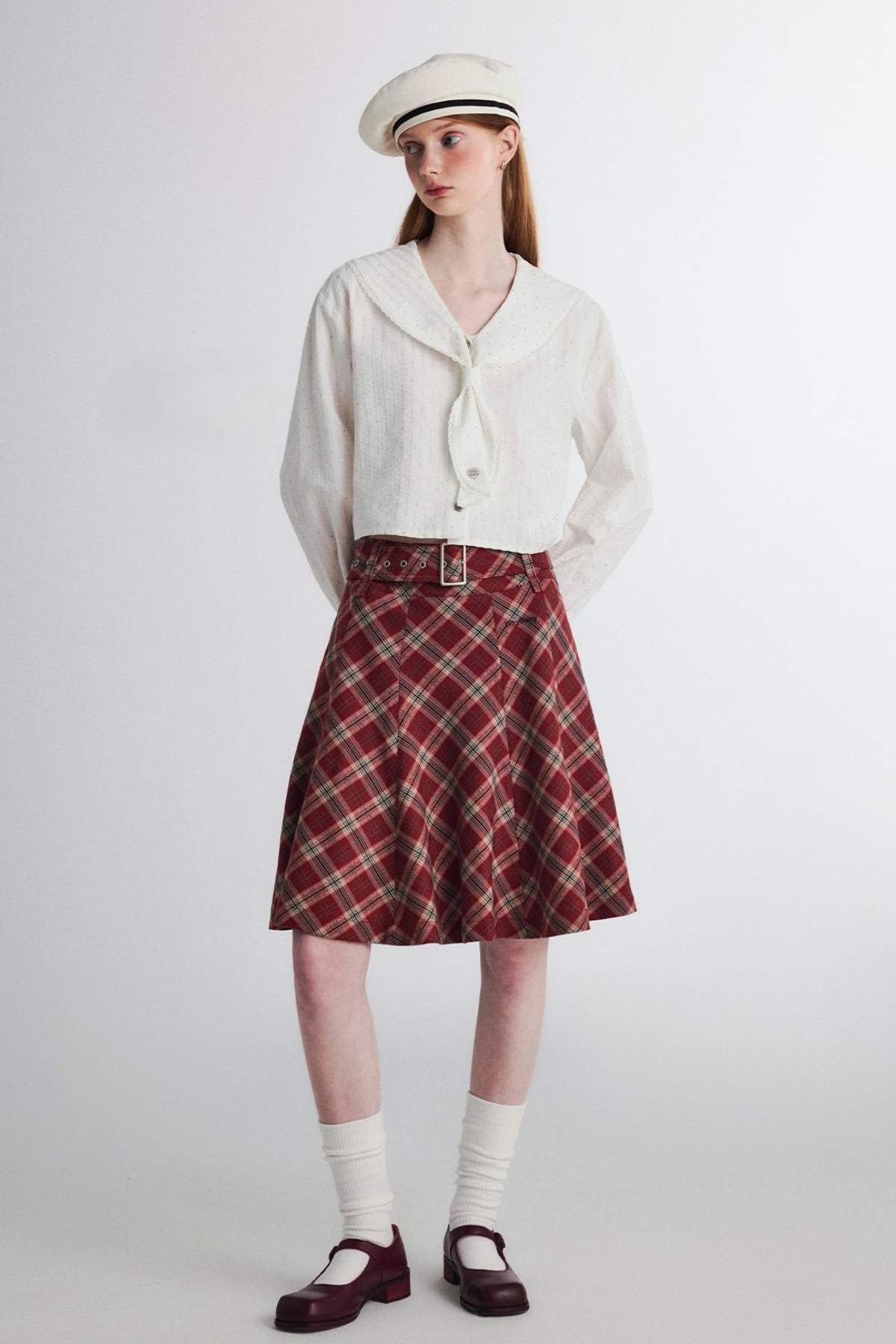 A-Line Mid Length Retro Skirt