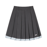 Contrast Balloon Midi Skirt