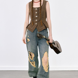 Stitch Design Brown Vest