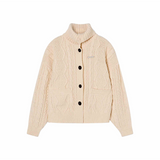 Lapel Design Pocket Knit Jacket