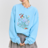 Spring Garden Embroidery Pullover