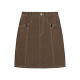 Stitch Design Brown Skirt