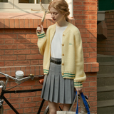 Contrast Color Knit Cardigan