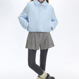 Reversible Light Colored Ribbon Down Jacket