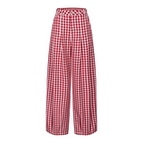 Retro Plaid Wide Pants