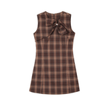 Main Ribbon Plaid Dress