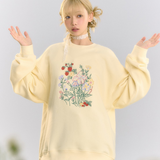 Spring Garden Embroidery Pullover