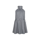 Halter Neck Striped Dress