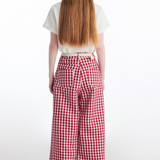 Retro Plaid Wide Pants