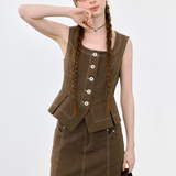 Stitch Design Brown Vest