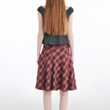 A-Line Mid Length Retro Skirt