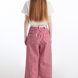 Retro Plaid Wide Pants