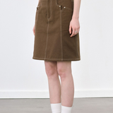 Stitch Design Brown Skirt