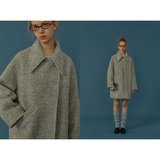 Lapel Overlap Wool Coat