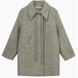 Lapel Overlap Wool Coat