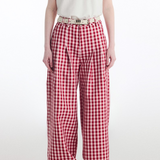 Retro Plaid Wide Pants