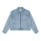 Flower Embroidery Denim Jacket