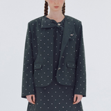 Ribbon Button Dot Jacket