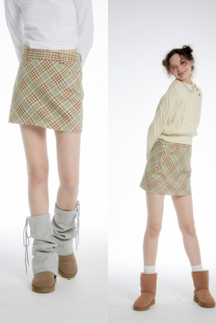 American Retro Plaid Short Skirt