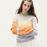 Flare Sleeve Color Sweater