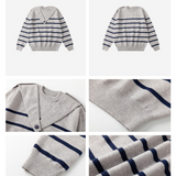 2way Collar Striped Sweater